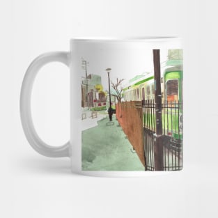 Green Train Mug